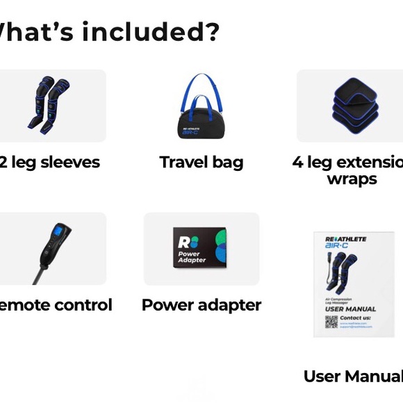 🆕 ReAthlete Air-C + Heat Therapy Air Compression Full Leg Massagers - Picture 8 of 9